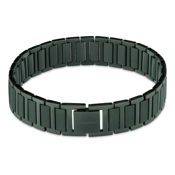 Ανδρικό βραχιόλι Calvin Klein 35100030 ατσάλινο σε πράσινο χρώμα με σχέδιο μπρασελέ.